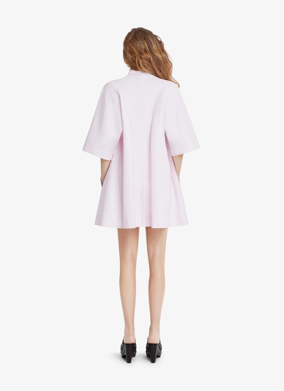 A-LINE SHORT RADZIMIR DRESS ALAÏA PALE PINK A-LINE SHORT RADZIMIR DRESS